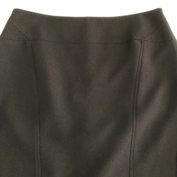 Louben Vintage Classic Lined Pencil Midi Skirt 100% Polyester Black Sz 8 - Picture 3 of 11